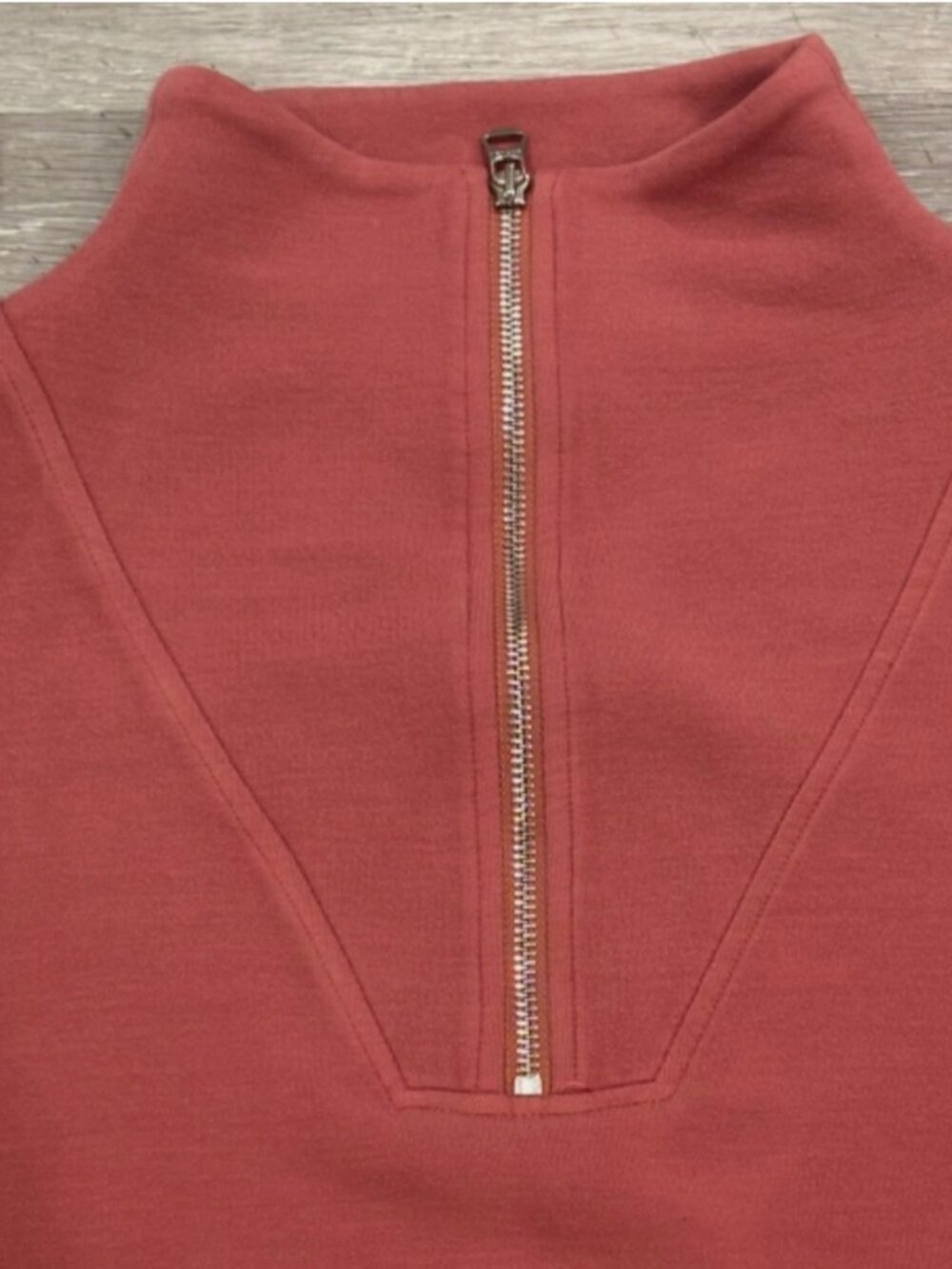 Varley Hawley Doublesoft Half Zip Mauve Sweatshirt Pullover Womens L - Picture 3 of 8